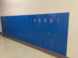 Shaker Heights CSD, High School, Shaker Heights, OH Electrostatic Painting of Lockers