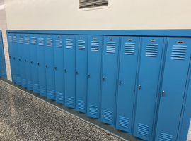 Shaker Heights CSD, High School, Shaker Heights, OH Electrostatic Painting of Lockers