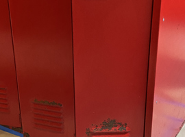 Shaker Heights CSD, Middle School, Shaker Heights, OH Electrostatic Painting of Lockers