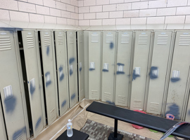 Shaker Heights CSD, Middle School, Shaker Heights, OH Electrostatic Painting of Lockers