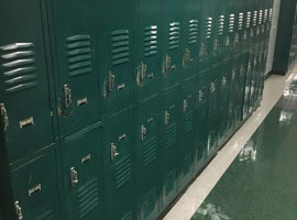 Akien County Public Schools Electrostatic Painting of Lockers
