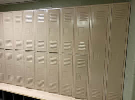 Southwestern Michigan College, Dowagiac, MI Electrostatic Painting of Lockers