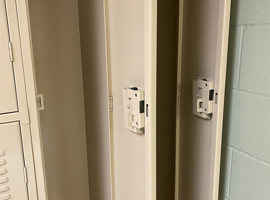 Southwestern Michigan College, Dowagiac, MI Electrostatic Painting of Lockers