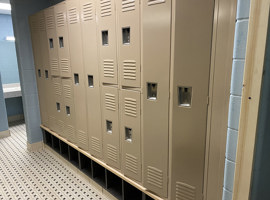 Southwestern Michigan College, Dowagiac, MI Electrostatic Painting of Lockers