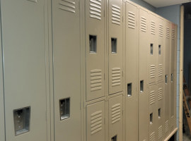 Southwestern Michigan College, Dowagiac, MI Electrostatic Painting of Lockers