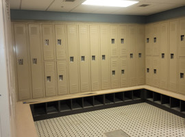 Southwestern Michigan College, Dowagiac, MI Electrostatic Painting of Lockers