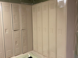 Southwestern Michigan College, Dowagiac, MI Electrostatic Painting of Lockers