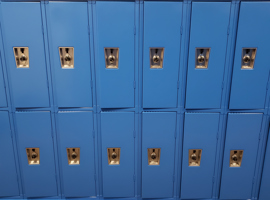 St. Michael the Archangel Catholic School, MI Electrostatic Painting of Lockers