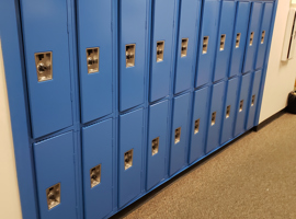 St. Michael the Archangel Catholic School, MI Electrostatic Painting of Lockers