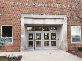 St. Michael the Archangel Catholic School, MI Electrostatic Painting of Lockers