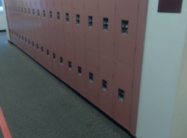 St. Michael the Archangel Catholic School, MI Electrostatic Painting of Lockers