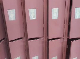 St. Michael the Archangel Catholic School, MI Electrostatic Painting of Lockers