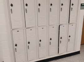 Stockbridge Middle School, Stockbridge, GA - Electrostatic Painting of Lockers