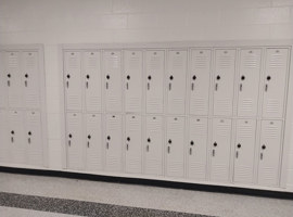 Stockbridge Middle School, Stockbridge, GA - Electrostatic Painting of Lockers