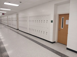 Stockbridge Middle School, Stockbridge, GA - Electrostatic Painting of Lockers