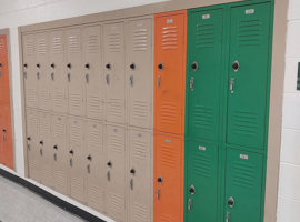 Stockbridge Middle School, Stockbridge, GA - Electrostatic Painting of Lockers