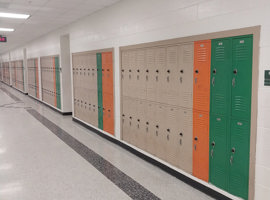 Stockbridge Middle School, Stockbridge, GA - Electrostatic Painting of Lockers