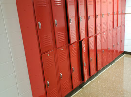 Watterson Elementary School, Louisville, KY Electrostatic Painting of Lockers