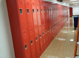 Watterson Elementary School, Louisville, KY Electrostatic Painting of Lockers