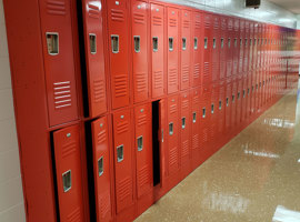 Watterson Elementary School, Louisville, KY Electrostatic Painting of Lockers