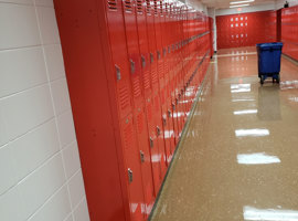 Watterson Elementary School, Louisville, KY Electrostatic Painting of Lockers