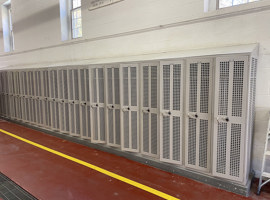 Westlake Fire Department - Stations 1 and 2, Westlake, OH Electrostatic Painting of Lockers