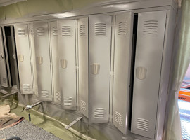 Westlake Fire Department - Stations 1 and 2, Westlake, OH Electrostatic Painting of Lockers