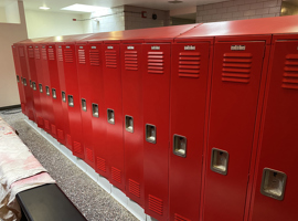 Shaker Heights CSD, Woodbury Elementary School, Shaker Heights, OH Electrostatic Painting of Lockers