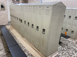 Shaker Heights CSD, Woodbury Elementary School, Shaker Heights, OH Electrostatic Painting of Lockers