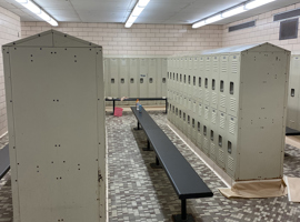 Shaker Heights CSD, Woodbury Elementary School, Shaker Heights, OH Electrostatic Painting of Lockers