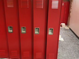 Shaker Heights CSD, Woodbury Elementary School, Shaker Heights, OH Electrostatic Painting of Lockers