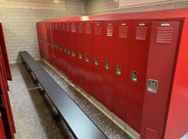 Shaker Heights CSD, Woodbury Elementary School, Shaker Heights, OH Electrostatic Painting of Lockers