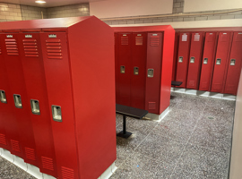 Shaker Heights CSD, Woodbury Elementary School, Shaker Heights, OH Electrostatic Painting of Lockers