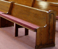 Church Pew Reupholstery - example 1